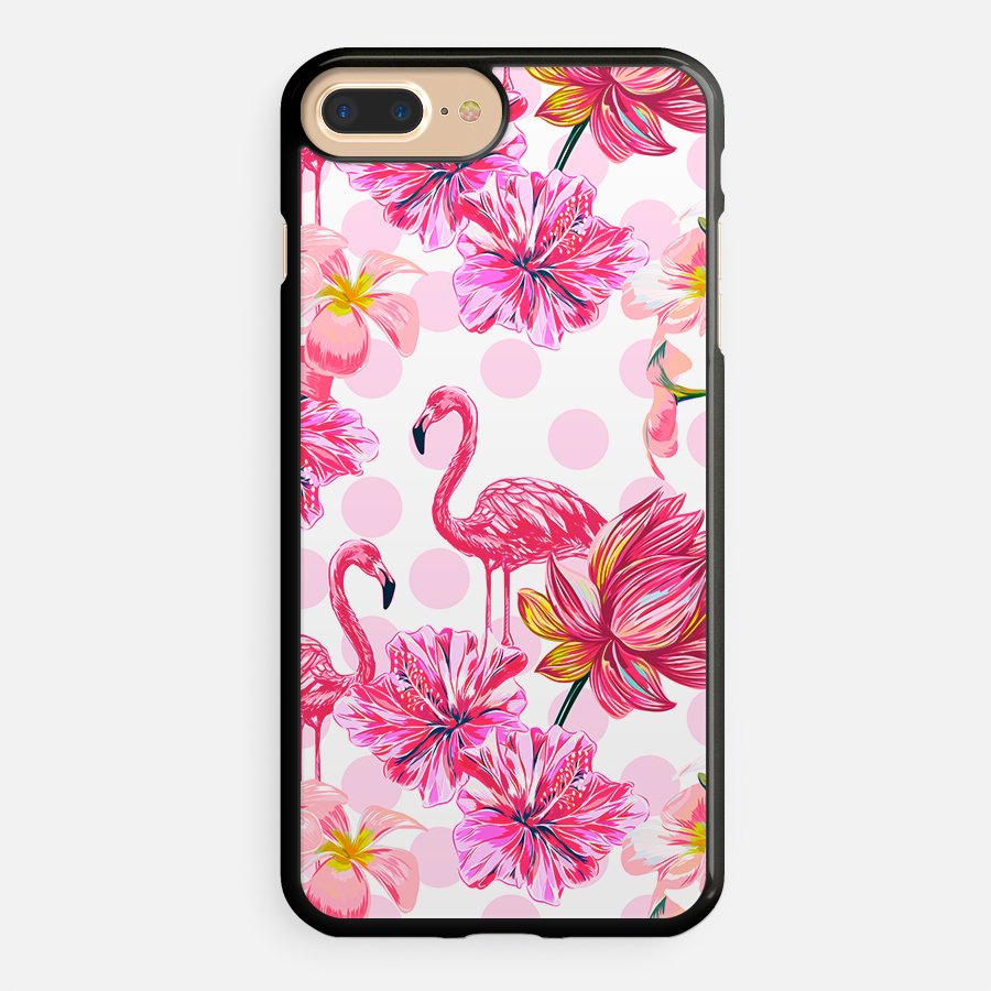 Чехол для мобильного Чехол с фламинго и розовыми цветами
