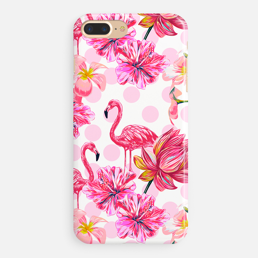 Чехол для телефона Чехол с фламинго и розовыми цветами